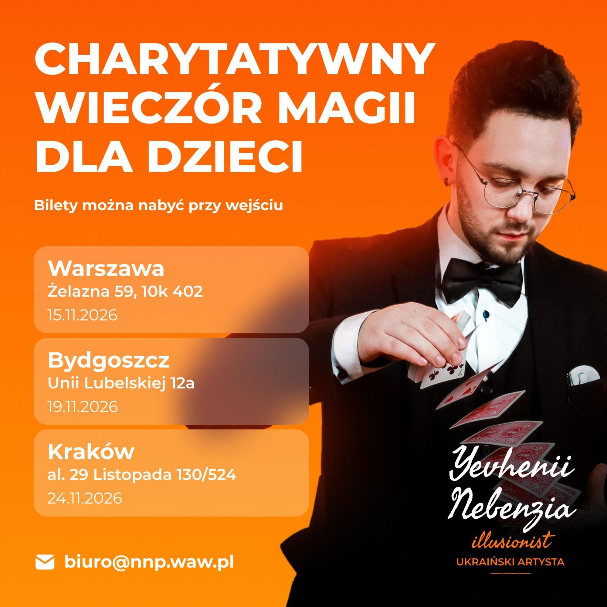 Charytatywny wieczór magii dla dzieci